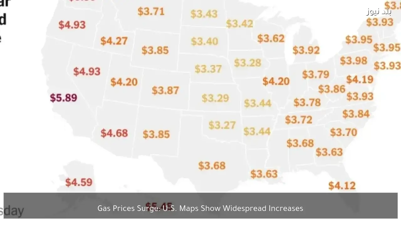 Gas Prices Surge: U.S. Maps Show Widespread Increases