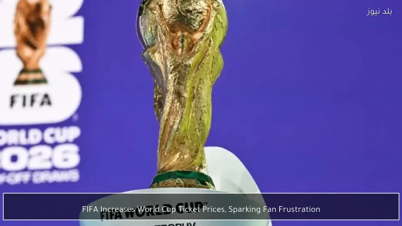 FIFA Increases World Cup Ticket Prices, Sparking Fan Frustration